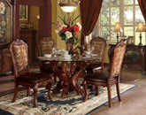 Dresden Cherry Oak & Clear Glass Dining Table Model 60010 By ACME Furniture